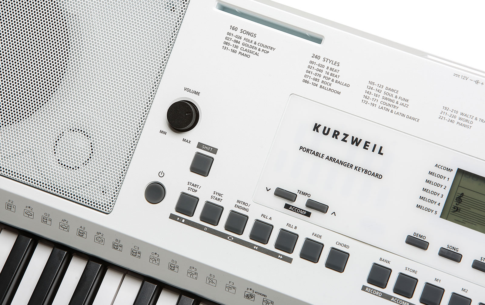 Kurzweil KP110 WH Portable Arranger Keyboard