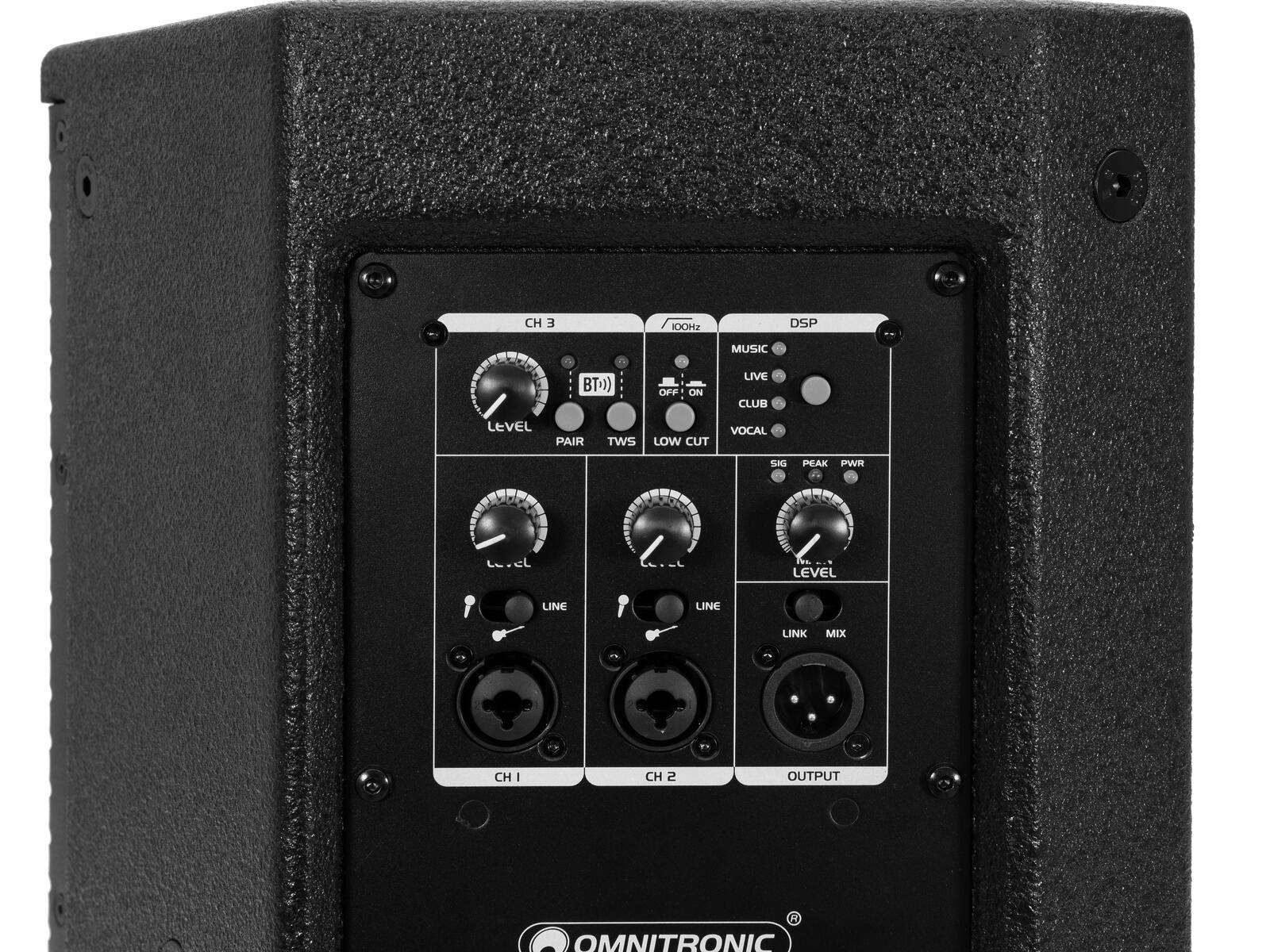 Omnitronic PAS-208A MK4 2-Wege-Top, aktiv, DSP, BT