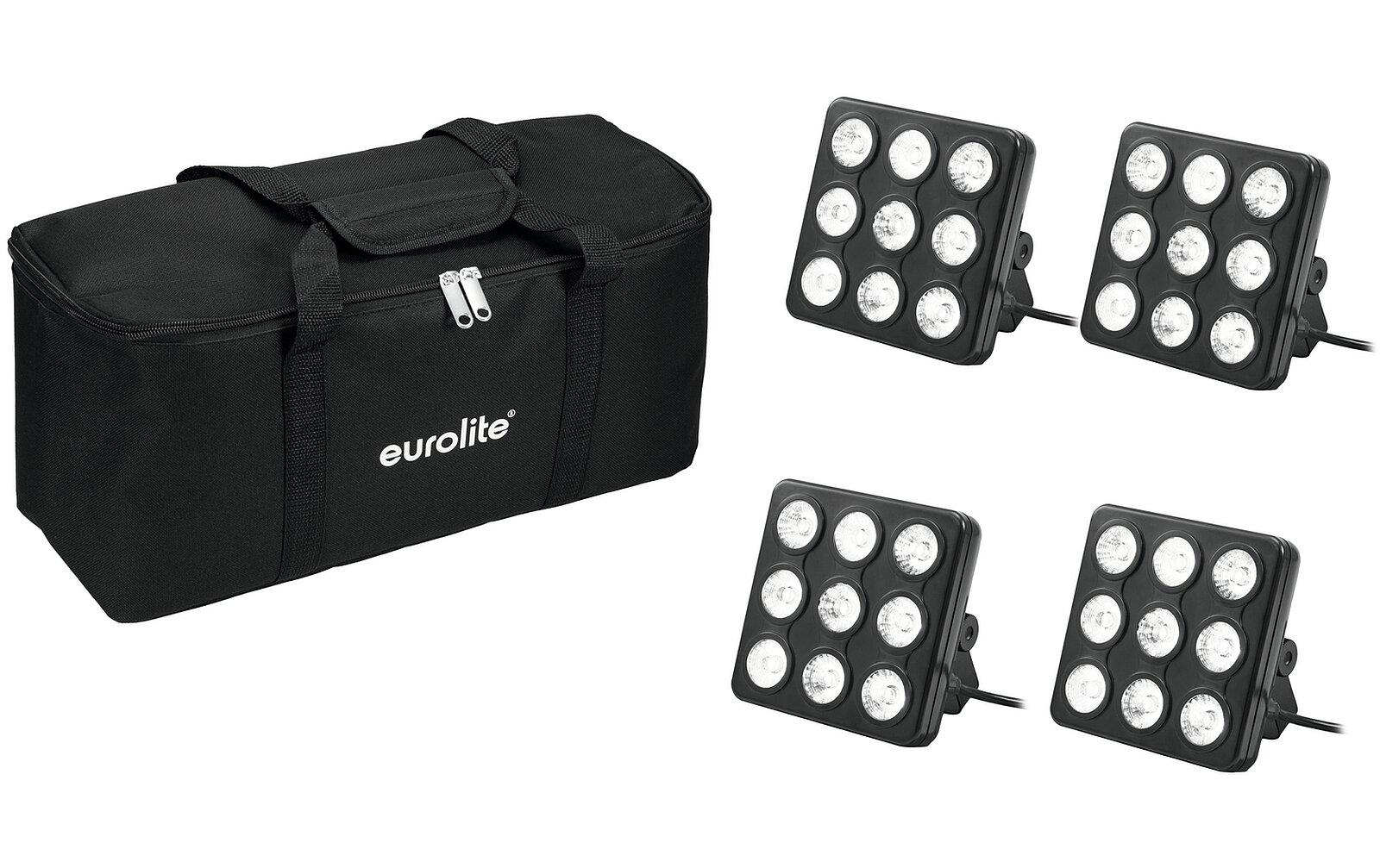 Eurolite Set 4x LED Party Panel RGB+UV + Soft-Bag