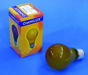 Omnilux A19 230V/25W E-27 gelb