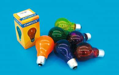 Omnilux A19 230V/40W E-27 blau