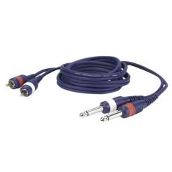 DAP FL233 / 2 Mono Klinke zu 2 Cinch Stecker 3m