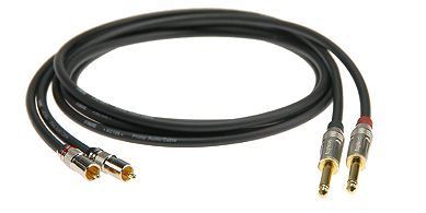 Klotz 2x Cinch Stecker - 2x Klinkenstecker 2p., 5m, ALPP050