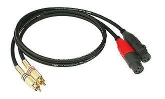 Klotz 2x Cinch Stecker - 2x XLR 3p. female, AL10,0FC