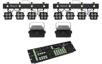 Eurolite Set 2x LED KLS-180 + 2x LED WF-40 + DMX LED Color Chief