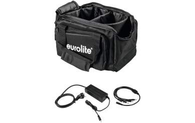 Eurolite Set SB-14 Soft-Bag + Ladegerät 4x AKKU Flat Light 1