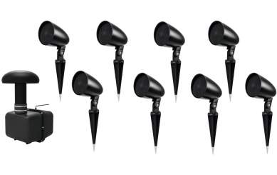 Omnitronic Set GSUB-8 Bodeneinbau-Subwoofer + 8x PS-2.5GS Projek