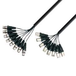 Adam Hall Cables 3 Star Serie - Multicore Kabel 8 x XLR male auf 8 x XLR female