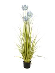 Europalms Alliumgras, Kunstpflanze, blau, 120 cm
