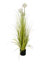 Europalms Alliumgras, Kunstpflanze, weiß, 120 cm